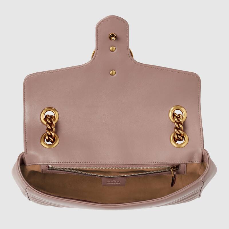 Marmont Small Matelasse Shoulder Bag 443497 Dusty pink